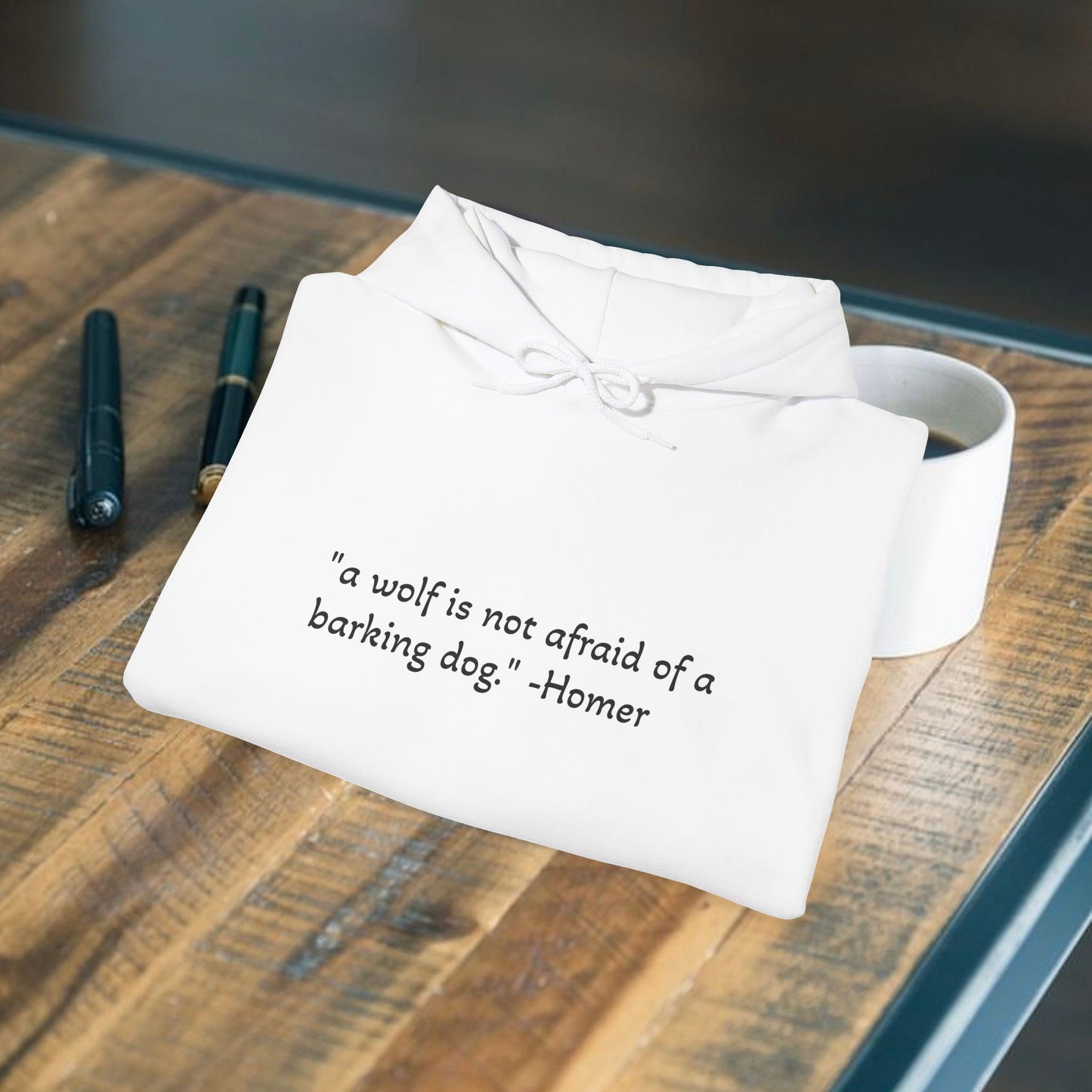 Homer"a wolf is not afraid.." Unisex Heavy Blend™ Hooded Sweatshirt