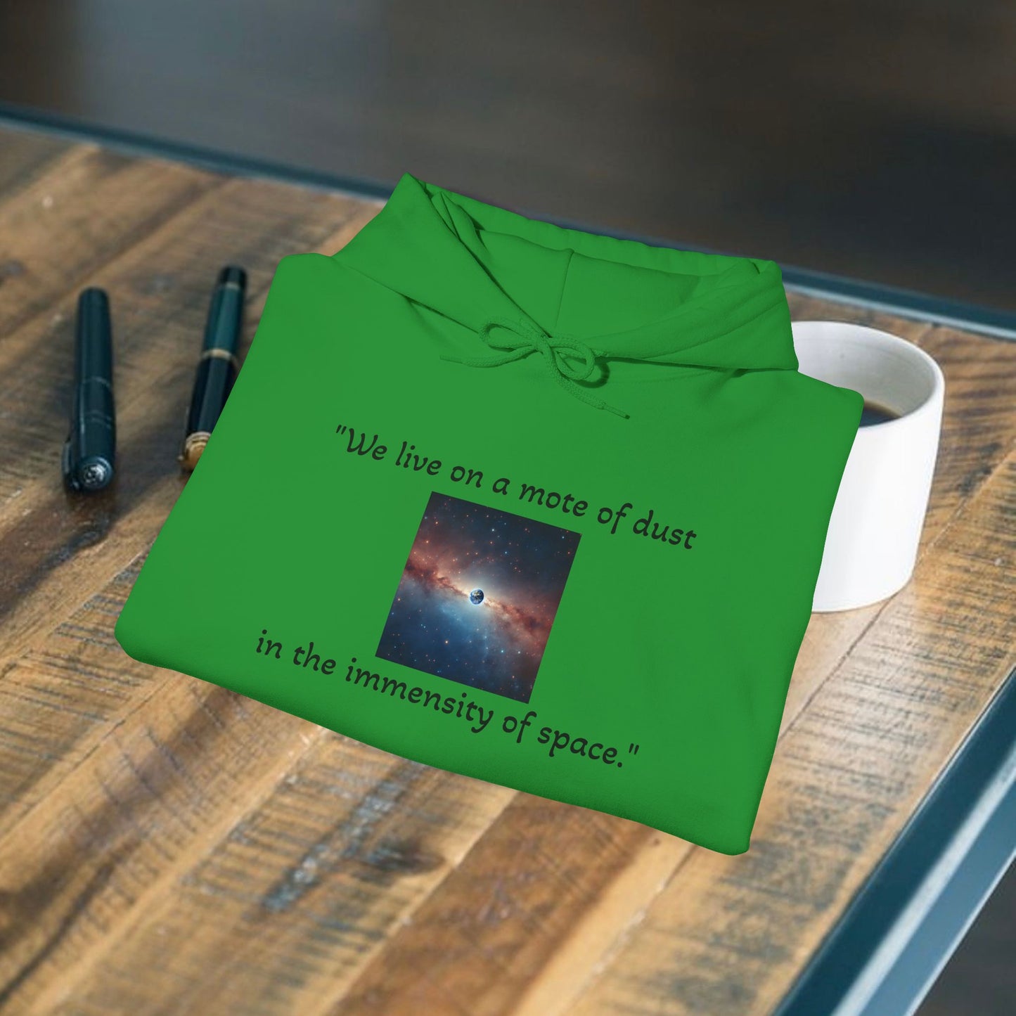 Carl Sagan,"a mote of dust.." Unisex Heavy Blend™ Hooded Sweatshirt