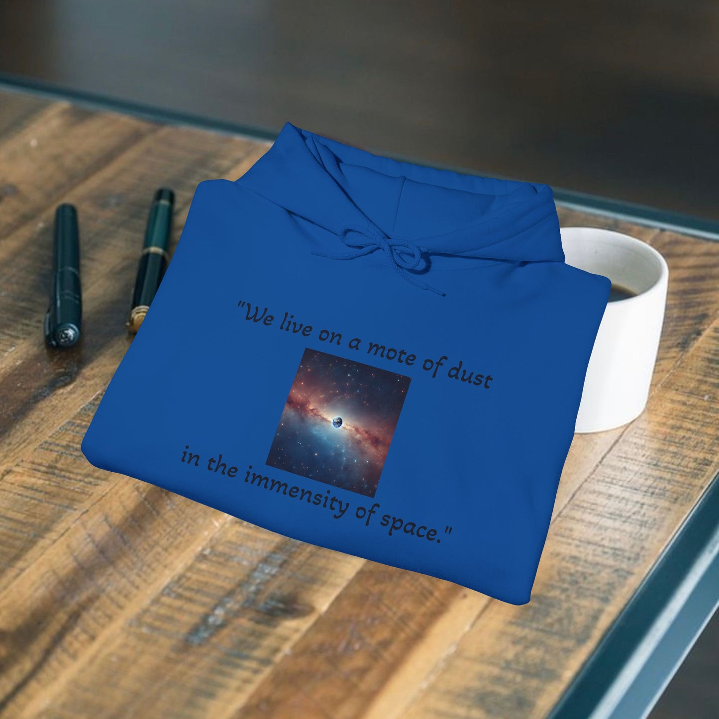 Carl Sagan,"a mote of dust.." Unisex Heavy Blend™ Hooded Sweatshirt