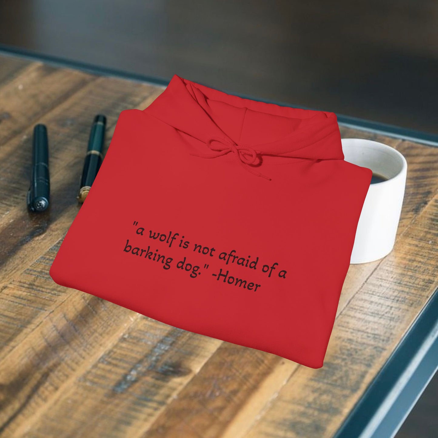 Homer"a wolf is not afraid.." Unisex Heavy Blend™ Hooded Sweatshirt