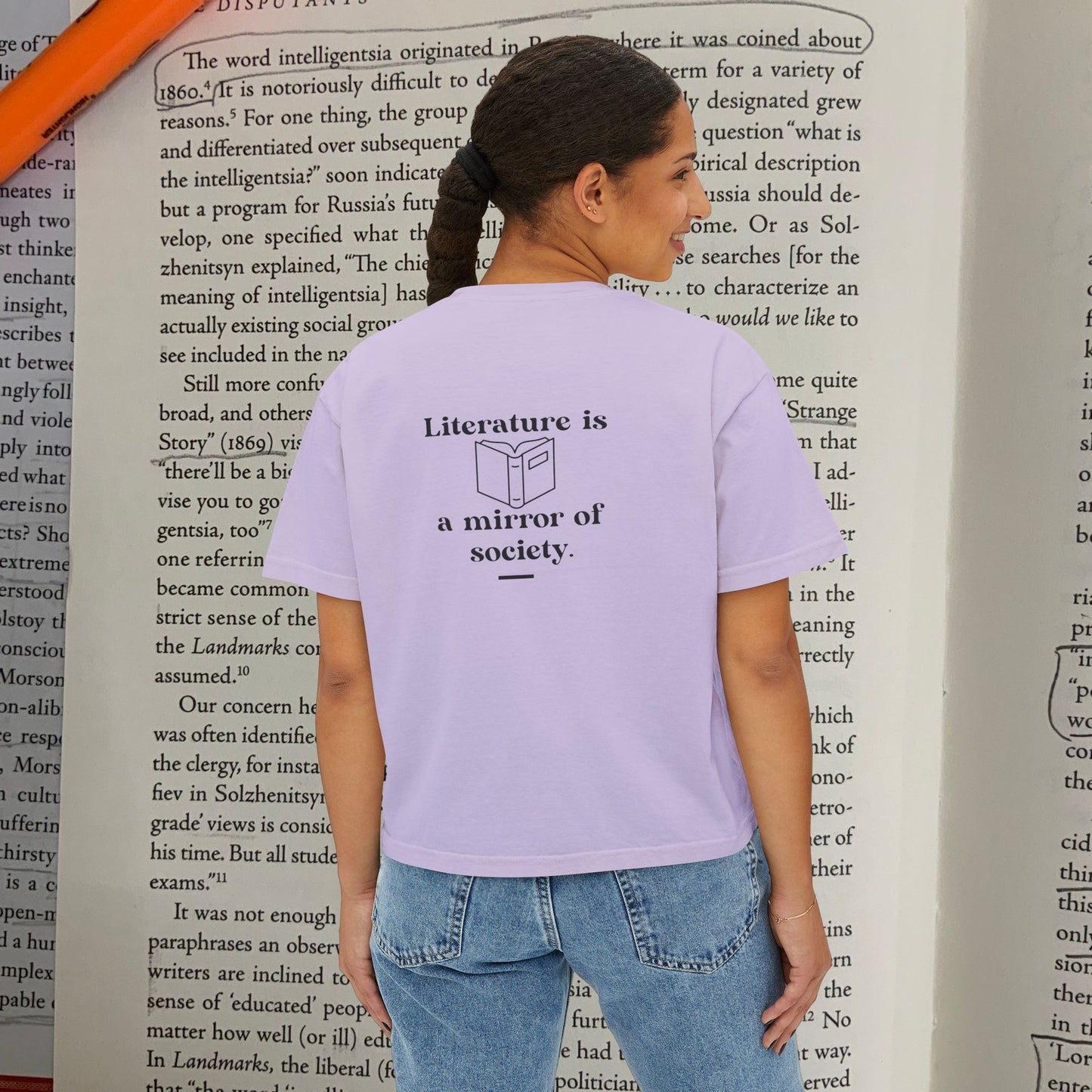 Literature Is The Mirror To Society Women's Boxy Tee