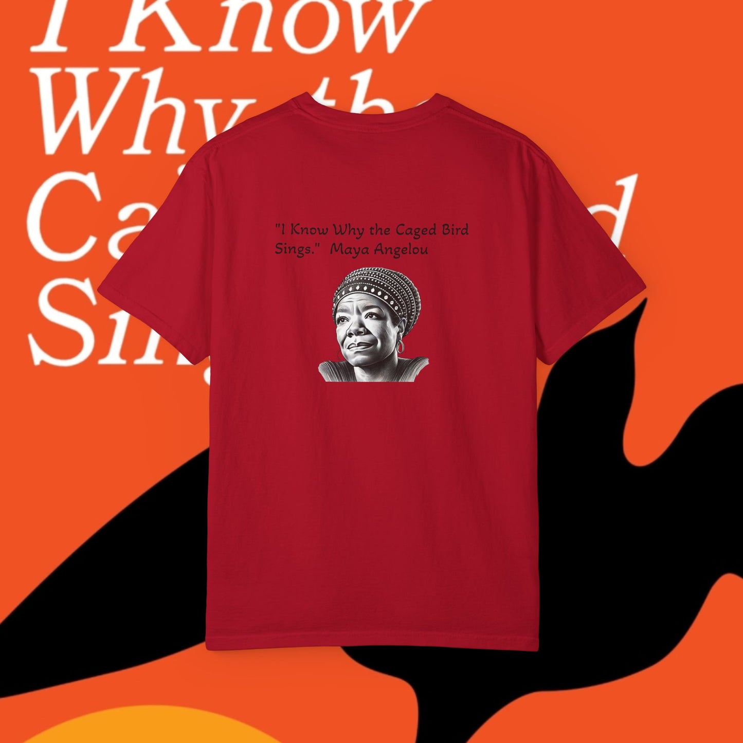 Angelou Image and Quote '....caged bird sings"