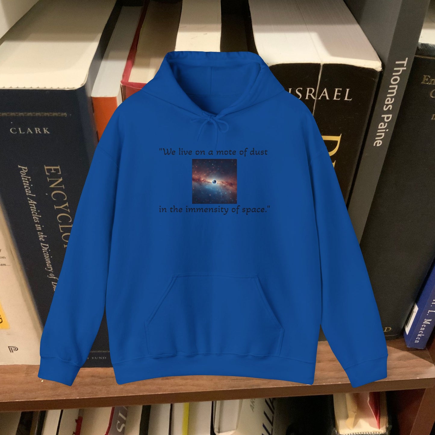 Carl Sagan,"a mote of dust.." Unisex Heavy Blend™ Hooded Sweatshirt