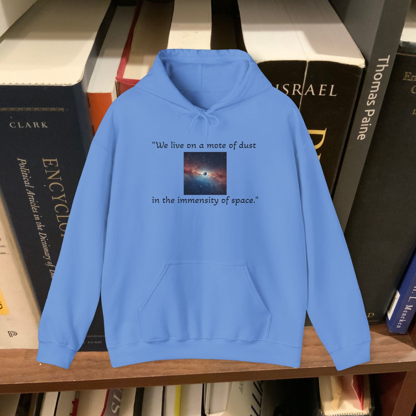 Carl Sagan,"a mote of dust.." Unisex Heavy Blend™ Hooded Sweatshirt