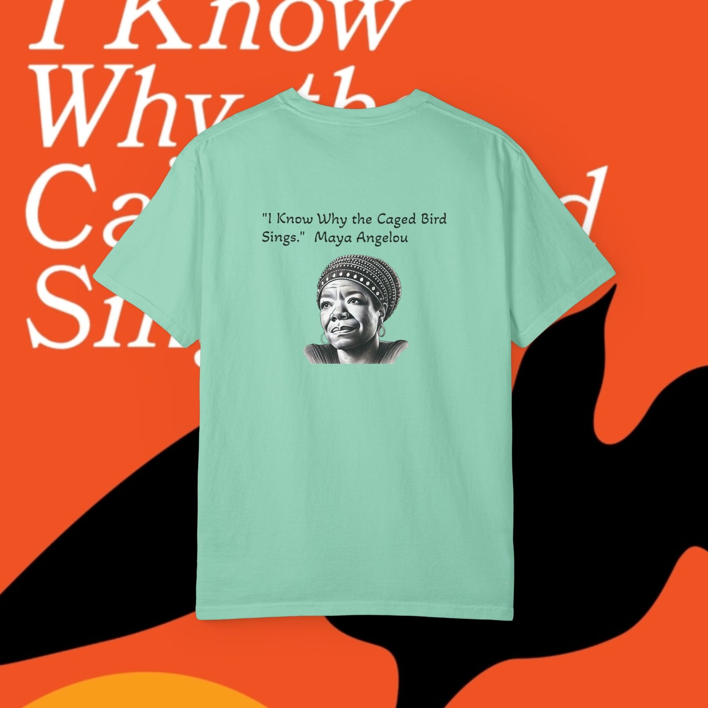 Angelou Image and Quote '....caged bird sings"