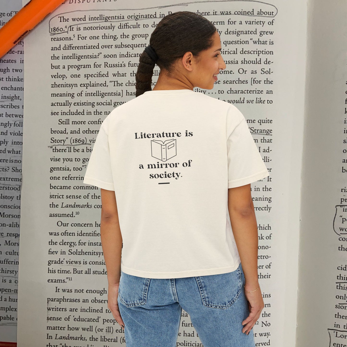 Literature Is The Mirror To Society Women's Boxy Tee