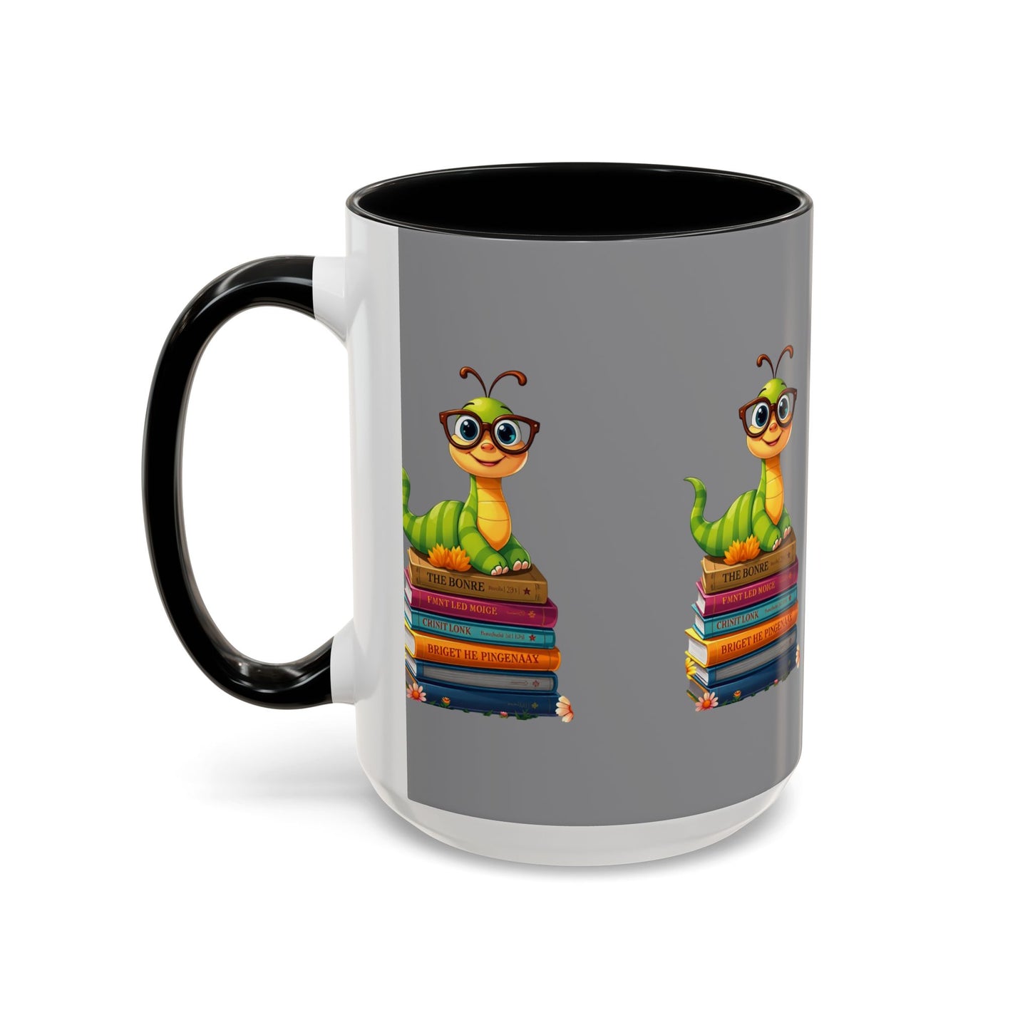 Bookworm With Color Lining Mug (11, 15oz)