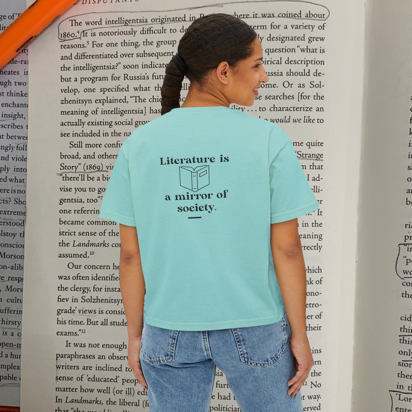 Literature Is The Mirror To Society Women's Boxy Tee