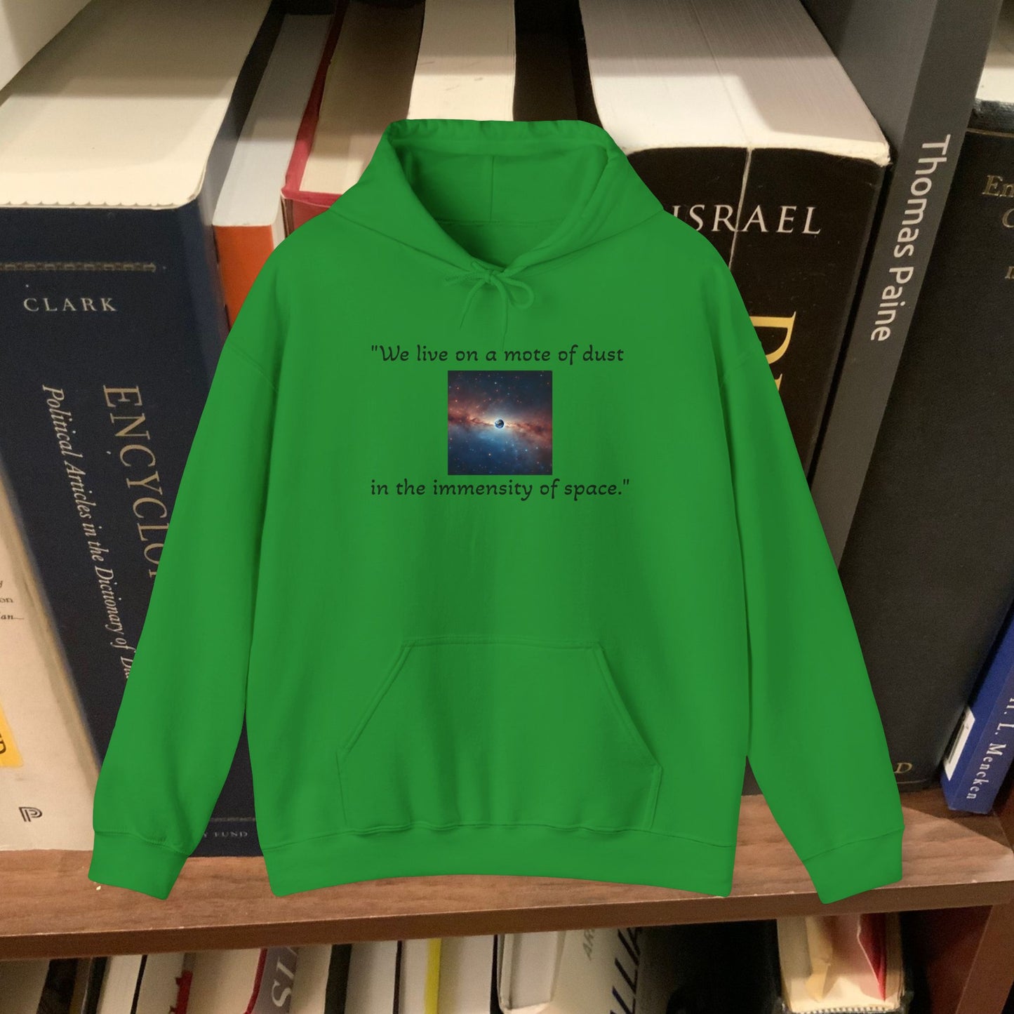 Carl Sagan,"a mote of dust.." Unisex Heavy Blend™ Hooded Sweatshirt