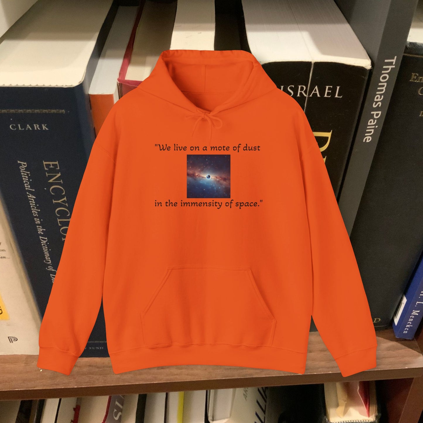 Carl Sagan,"a mote of dust.." Unisex Heavy Blend™ Hooded Sweatshirt