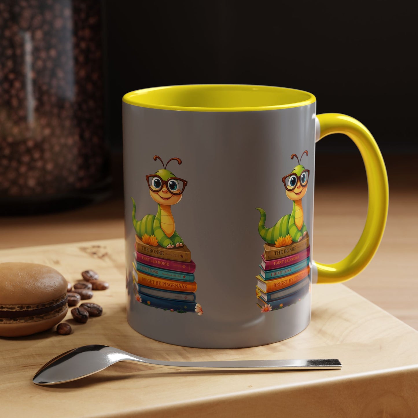 Bookworm With Color Lining Mug (11, 15oz)