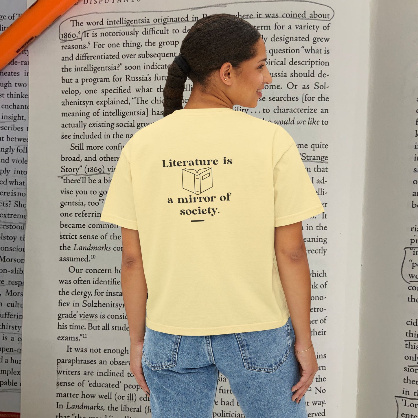 Literature Is The Mirror To Society Women's Boxy Tee