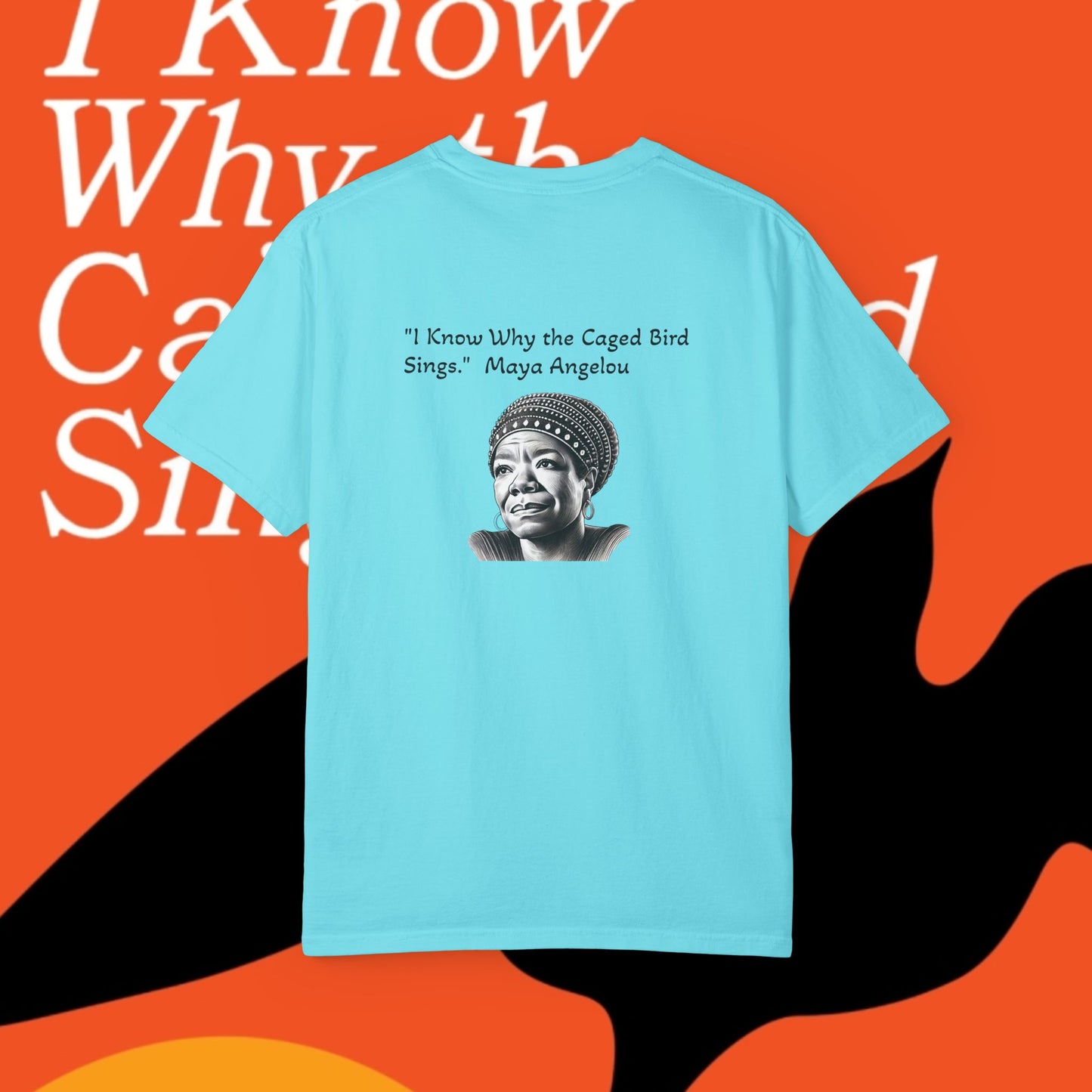 Angelou Image and Quote '....caged bird sings"