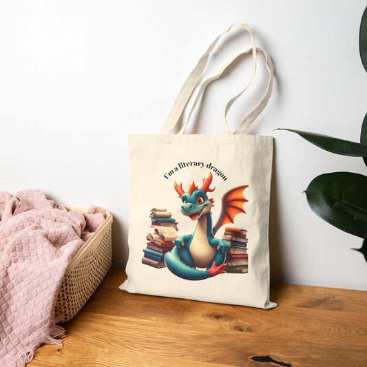 Literary Dragon Tote Bag