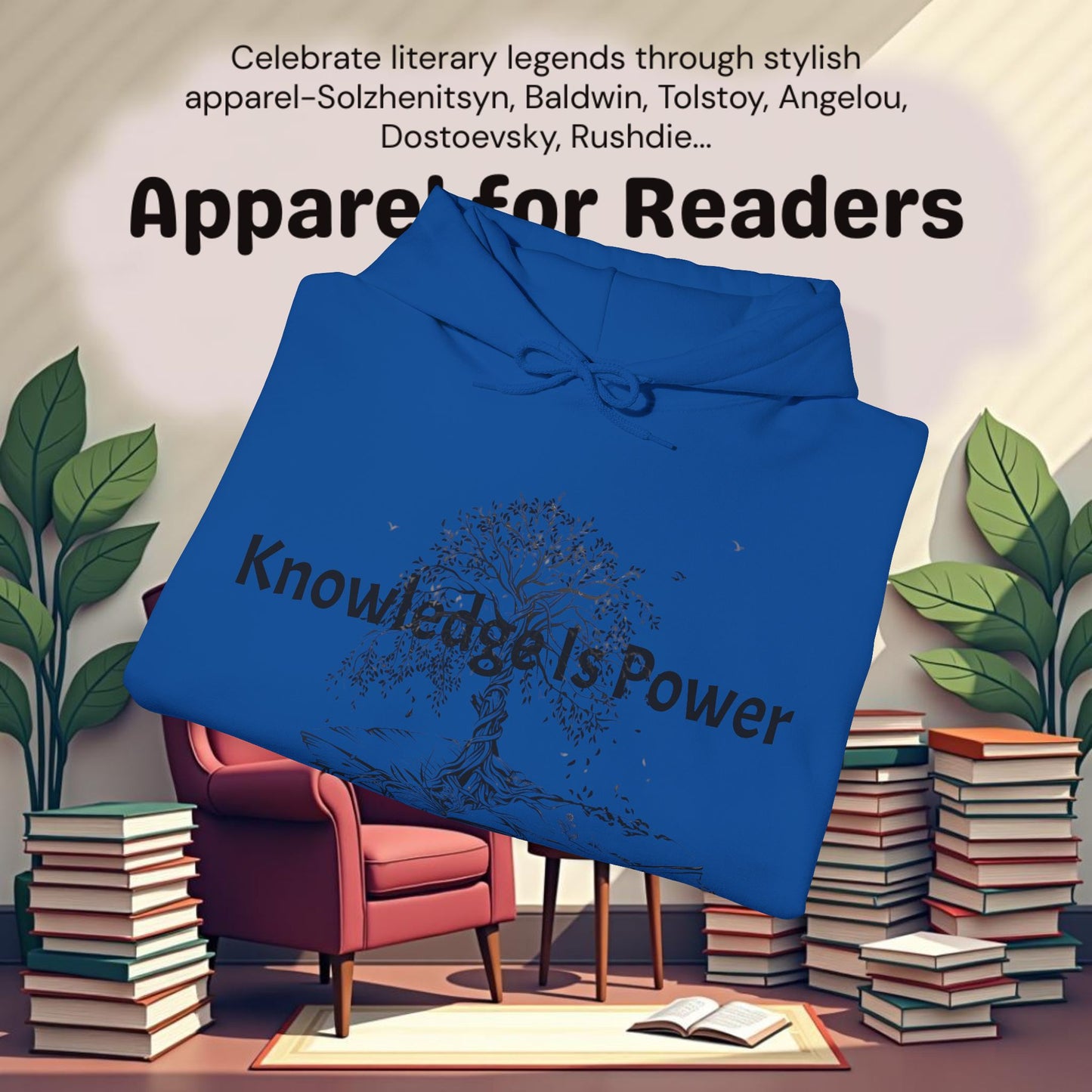 "Knowledge Is Power".Unisex Heavy Blend™ Hooded Sweatshirt