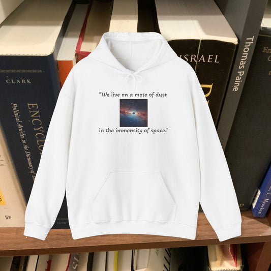 Carl Sagan,"a mote of dust.." Unisex Heavy Blend™ Hooded Sweatshirt