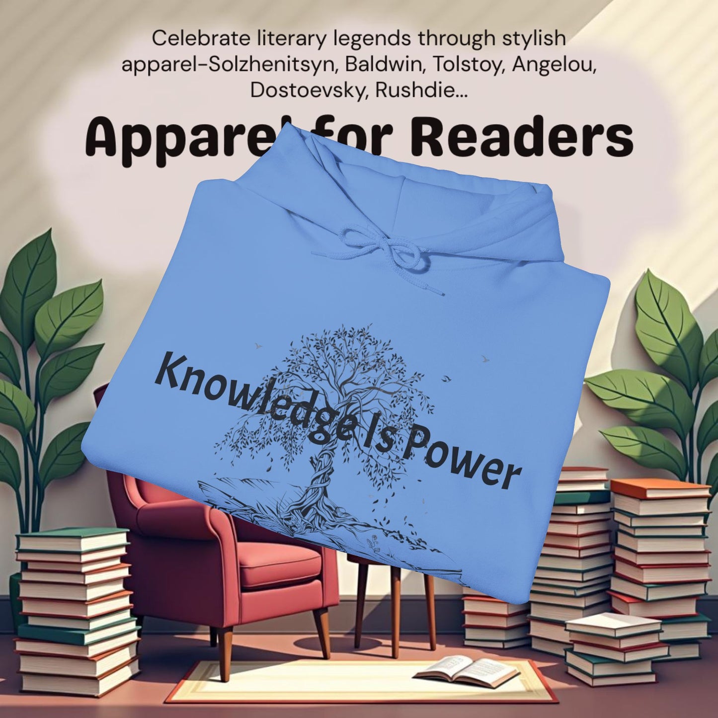 "Knowledge Is Power".Unisex Heavy Blend™ Hooded Sweatshirt