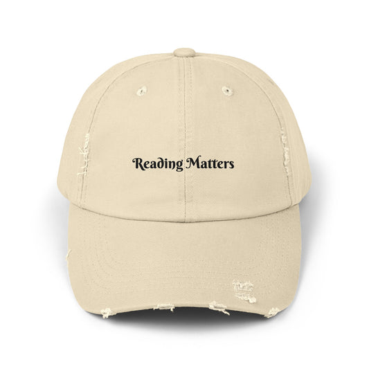 Reading Matters Unisex Distressed Cap