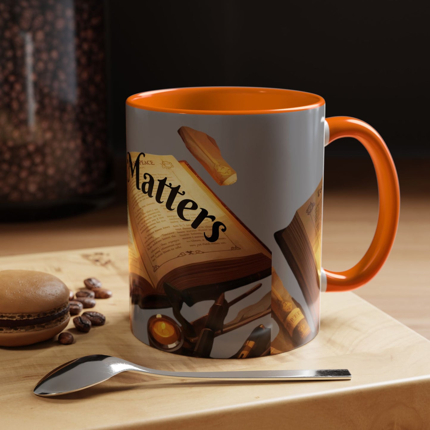 Open Book Reading Matters Color Lining  Mug (11, 15oz)