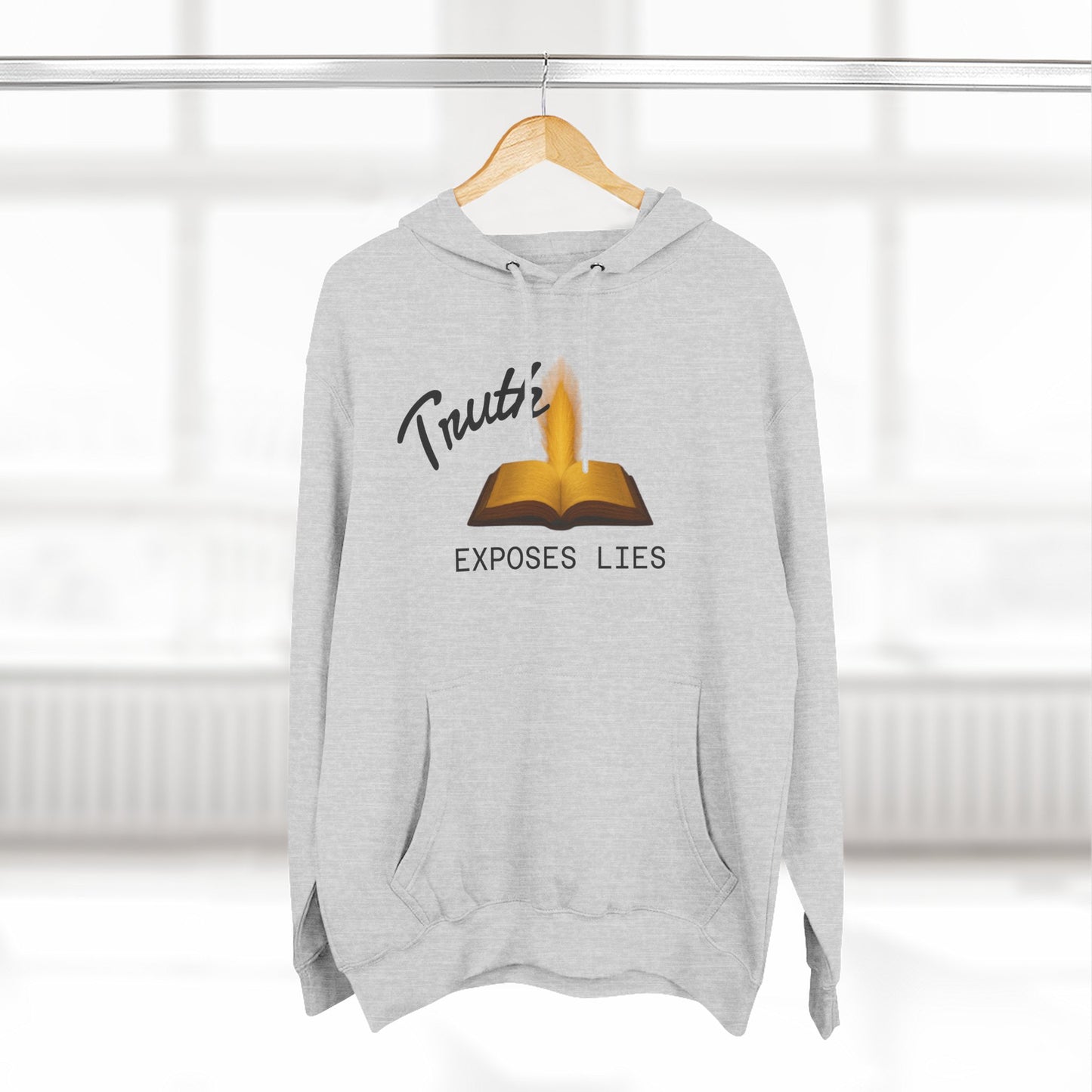 'Truth Exposes Lies' Fleece Hoodie Sweatshirt, Gift for Book Lovers, Cozy Literature Apparel, Perfect for Stay-at-Home [...]