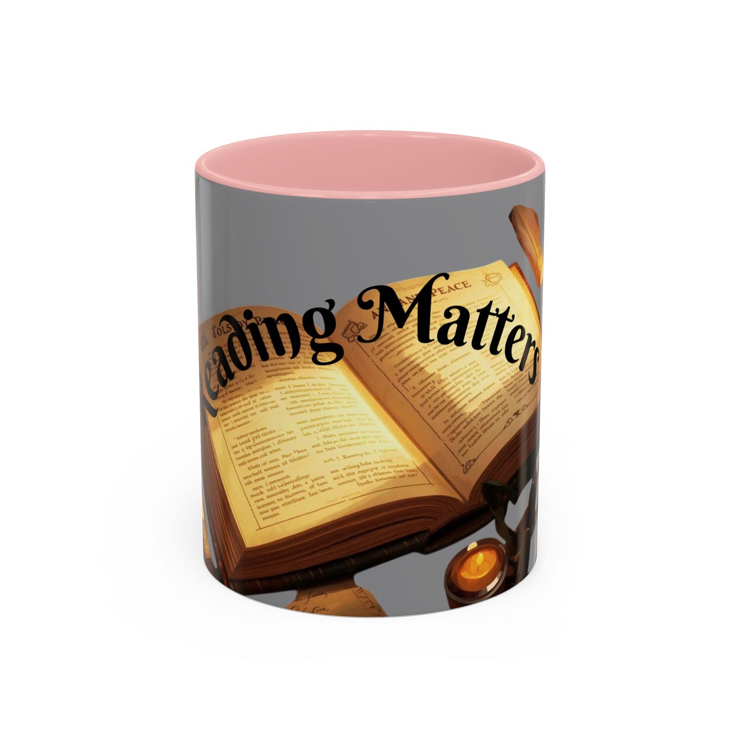 Open Book Reading Matters Color Lining  Mug (11, 15oz)