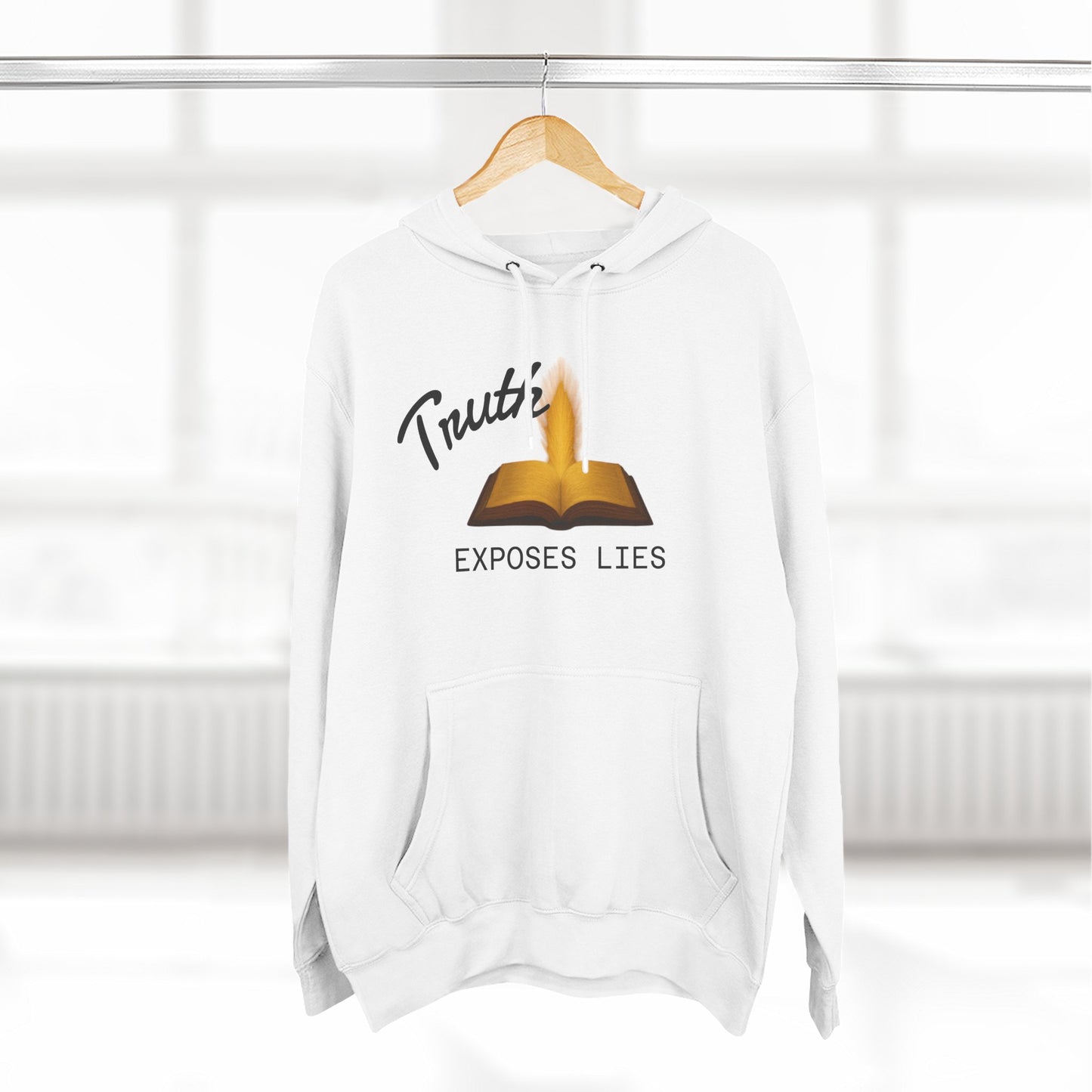 'Truth Exposes Lies' Fleece Hoodie Sweatshirt, Gift for Book Lovers, Cozy Literature Apparel, Perfect for Stay-at-Home [...]