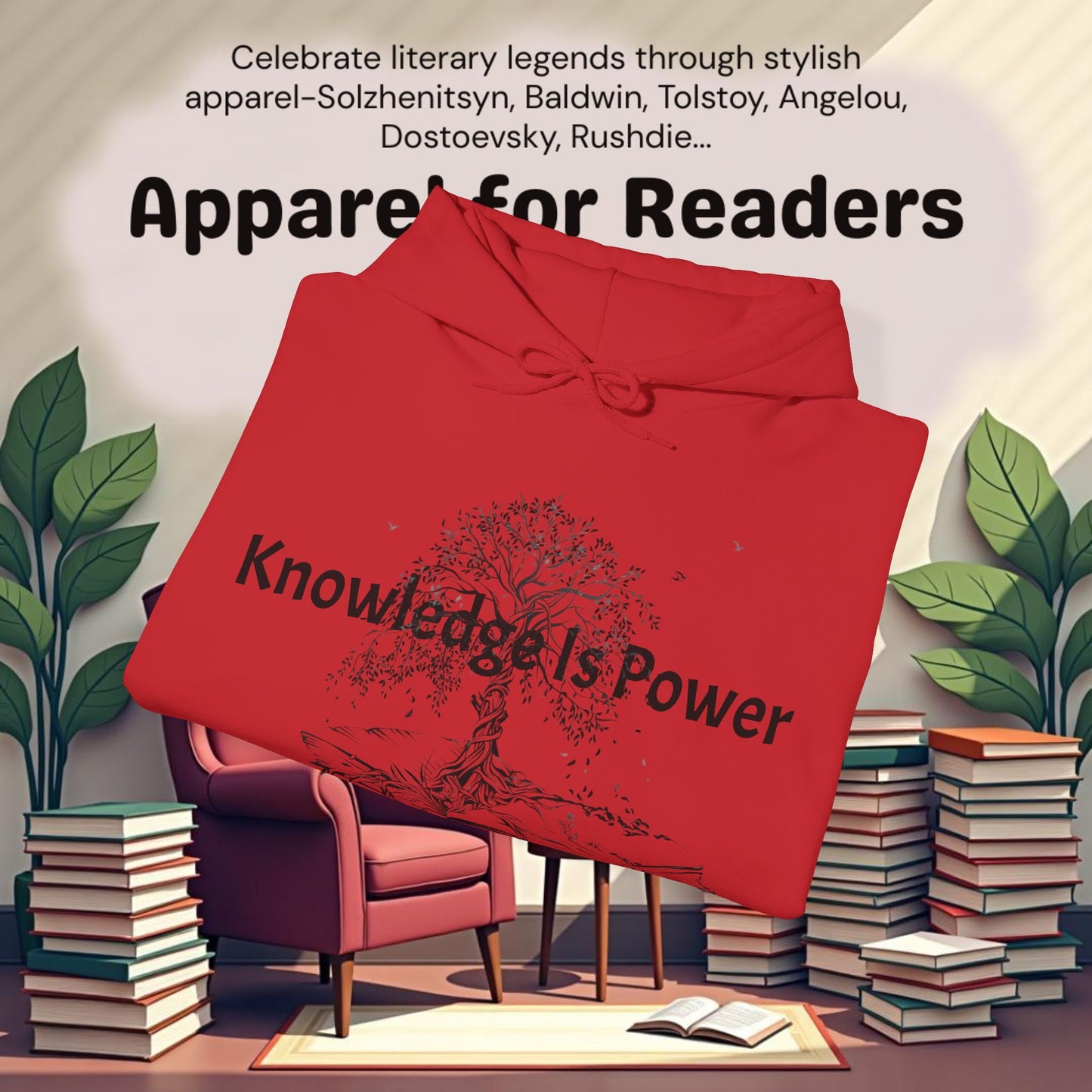 "Knowledge Is Power".Unisex Heavy Blend™ Hooded Sweatshirt