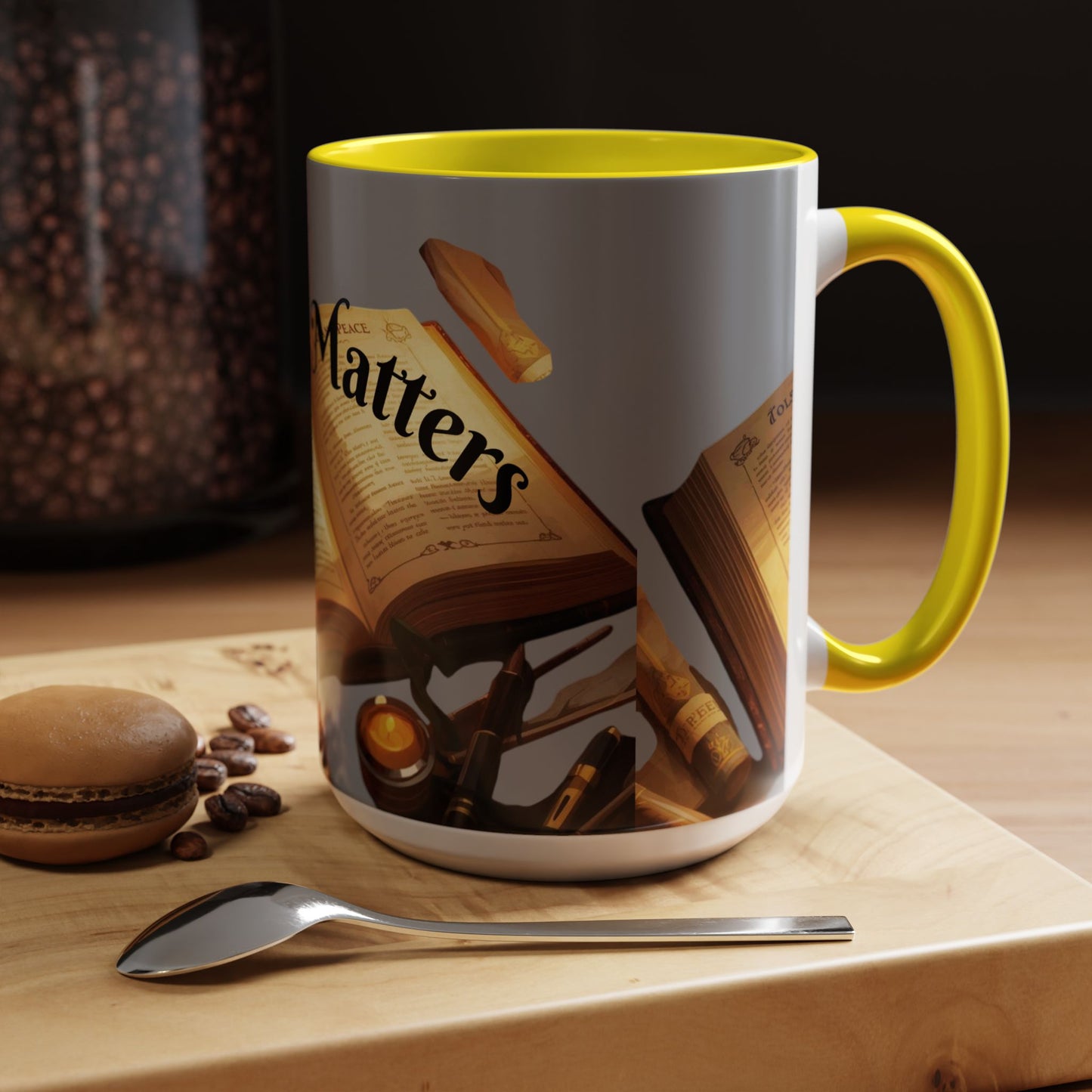 Open Book Reading Matters Color Lining  Mug (11, 15oz)