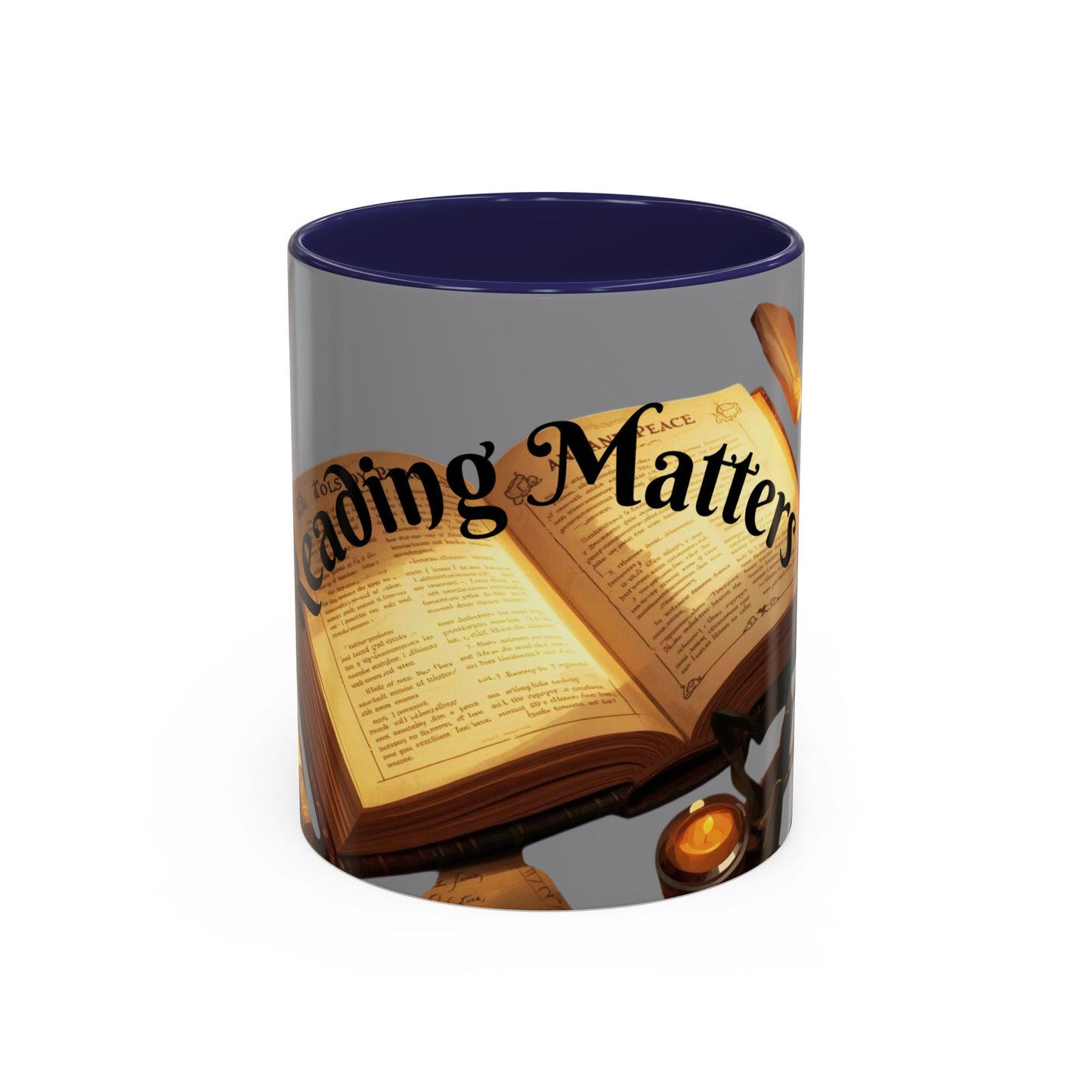 Open Book Reading Matters Color Lining  Mug (11, 15oz)