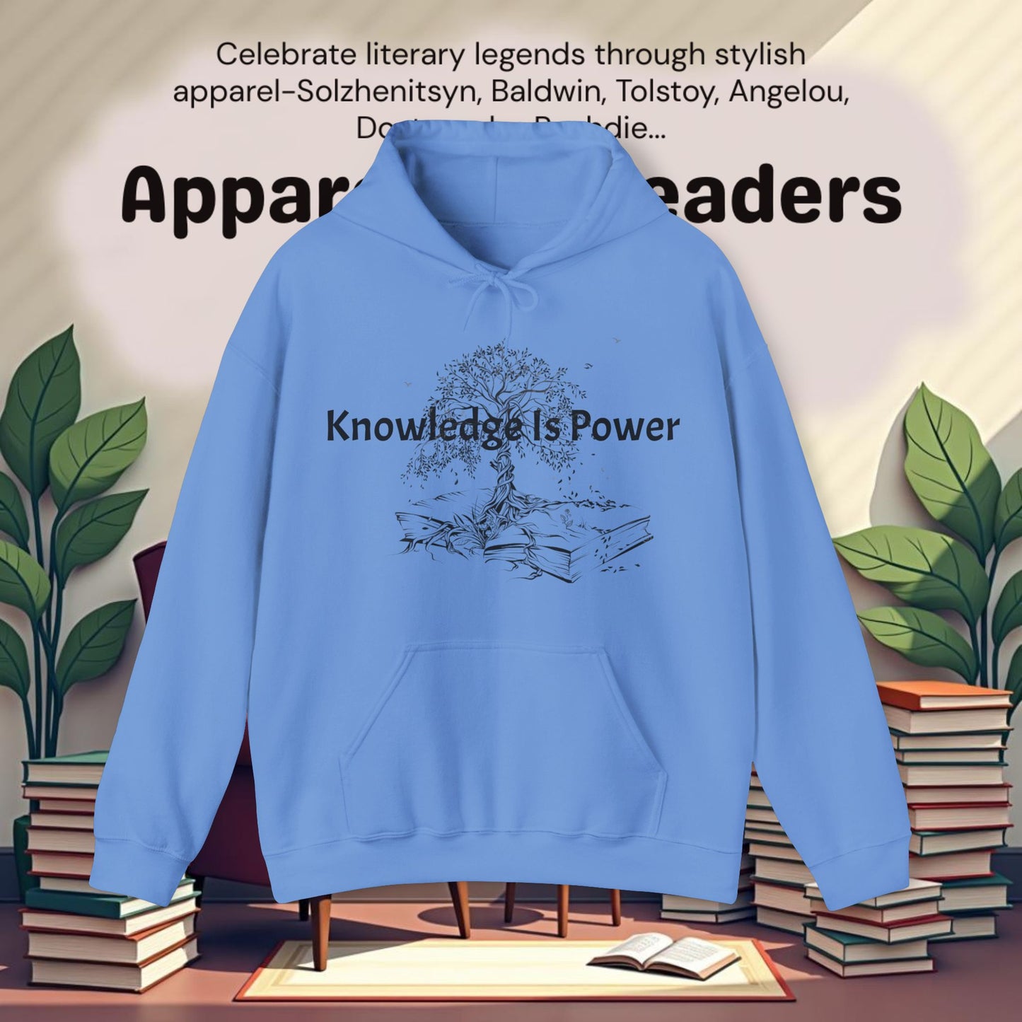 "Knowledge Is Power".Unisex Heavy Blend™ Hooded Sweatshirt