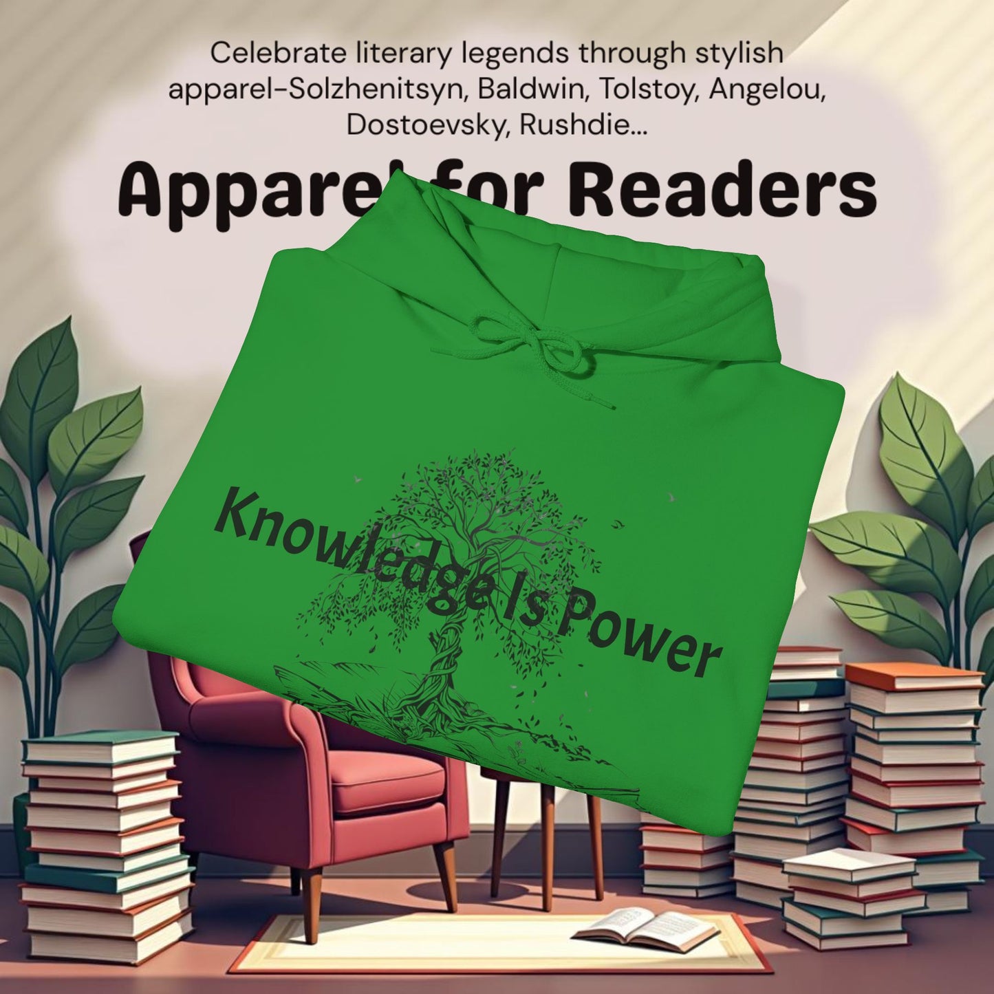 "Knowledge Is Power".Unisex Heavy Blend™ Hooded Sweatshirt