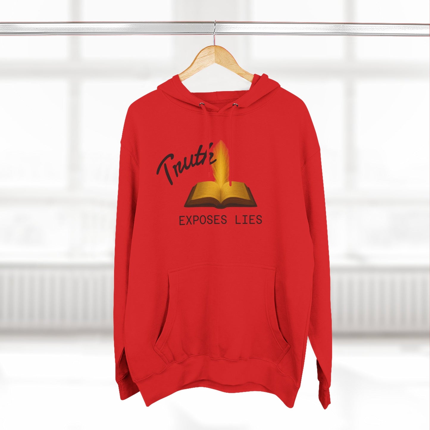 'Truth Exposes Lies' Fleece Hoodie Sweatshirt, Gift for Book Lovers, Cozy Literature Apparel, Perfect for Stay-at-Home [...]
