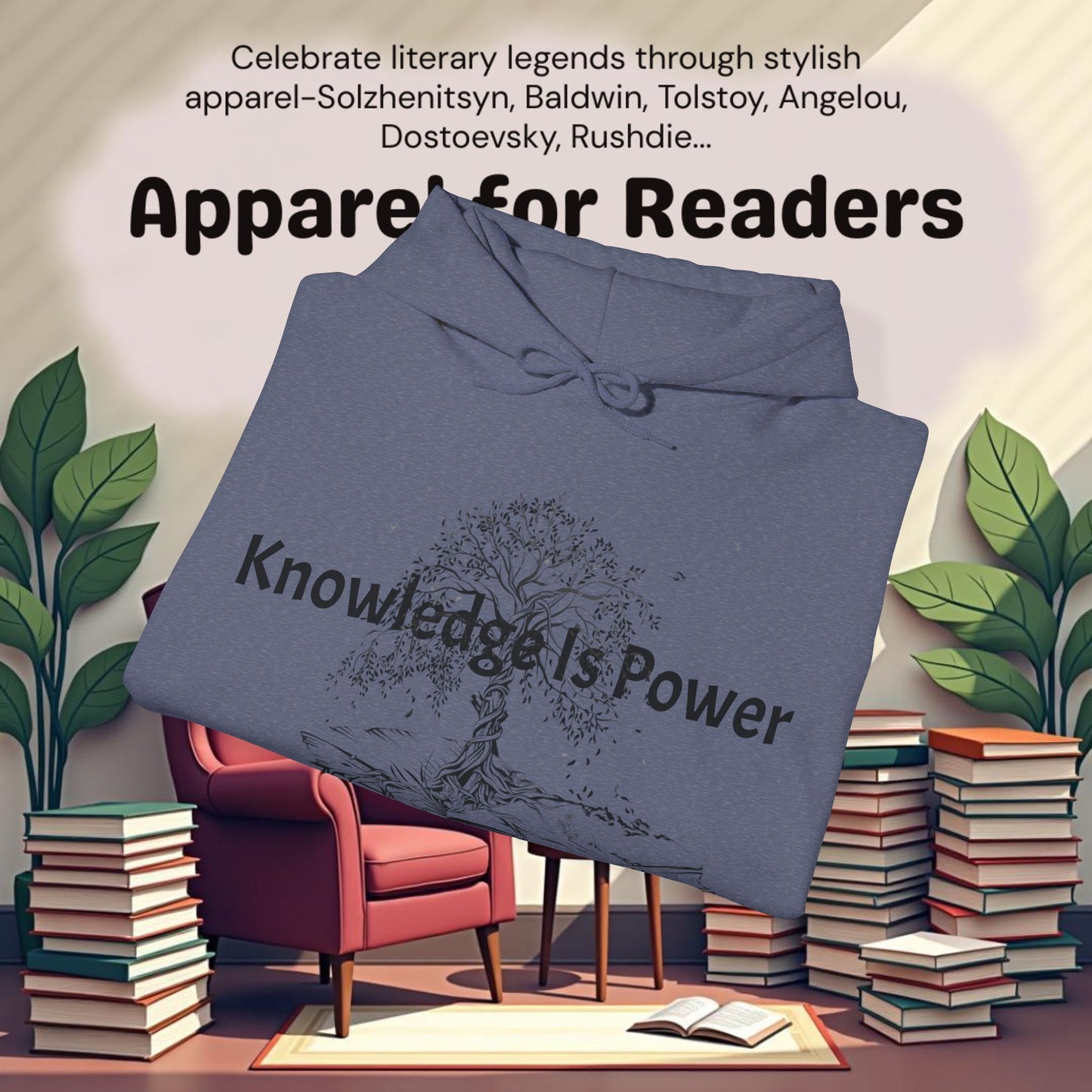 "Knowledge Is Power".Unisex Heavy Blend™ Hooded Sweatshirt