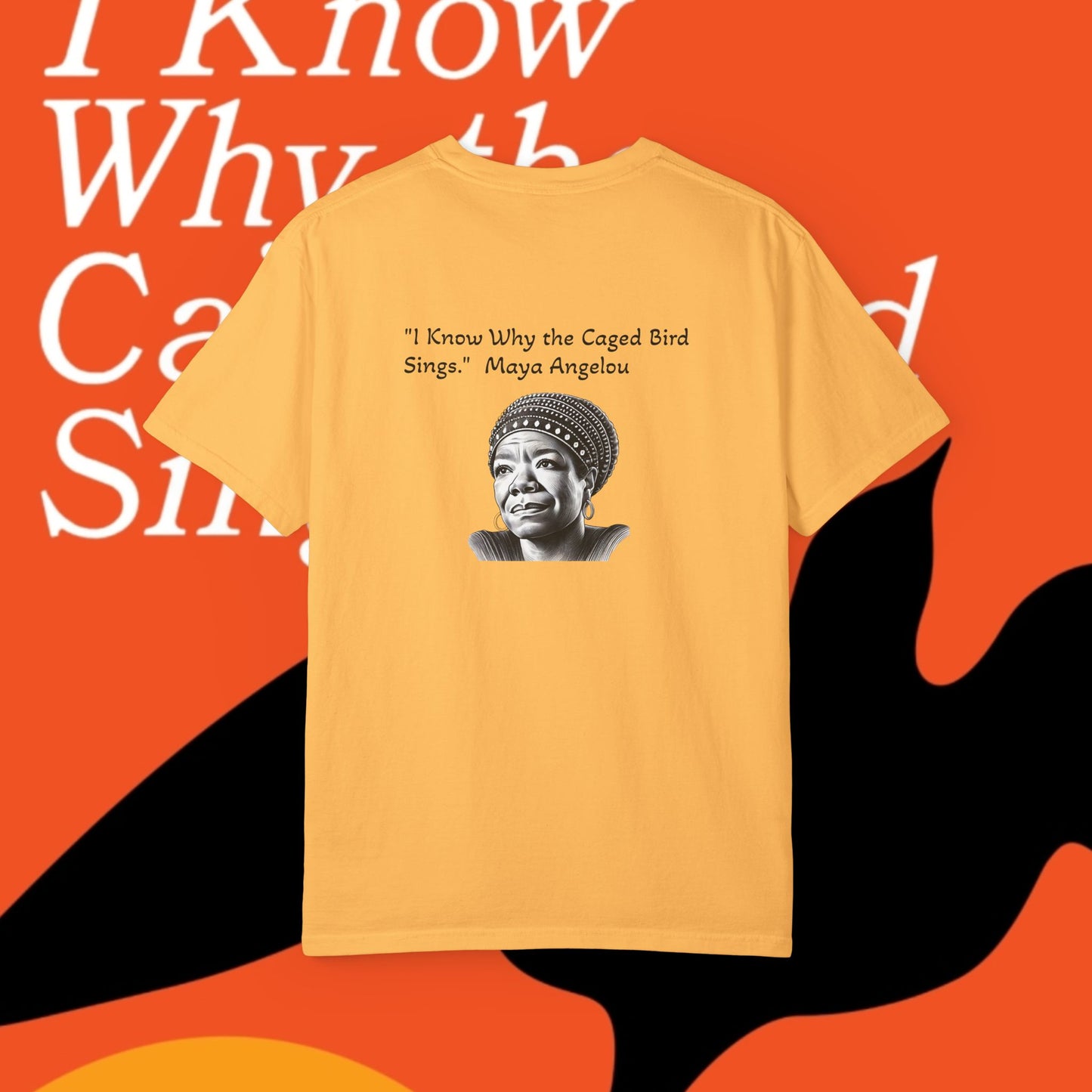 Angelou Image and Quote '....caged bird sings"
