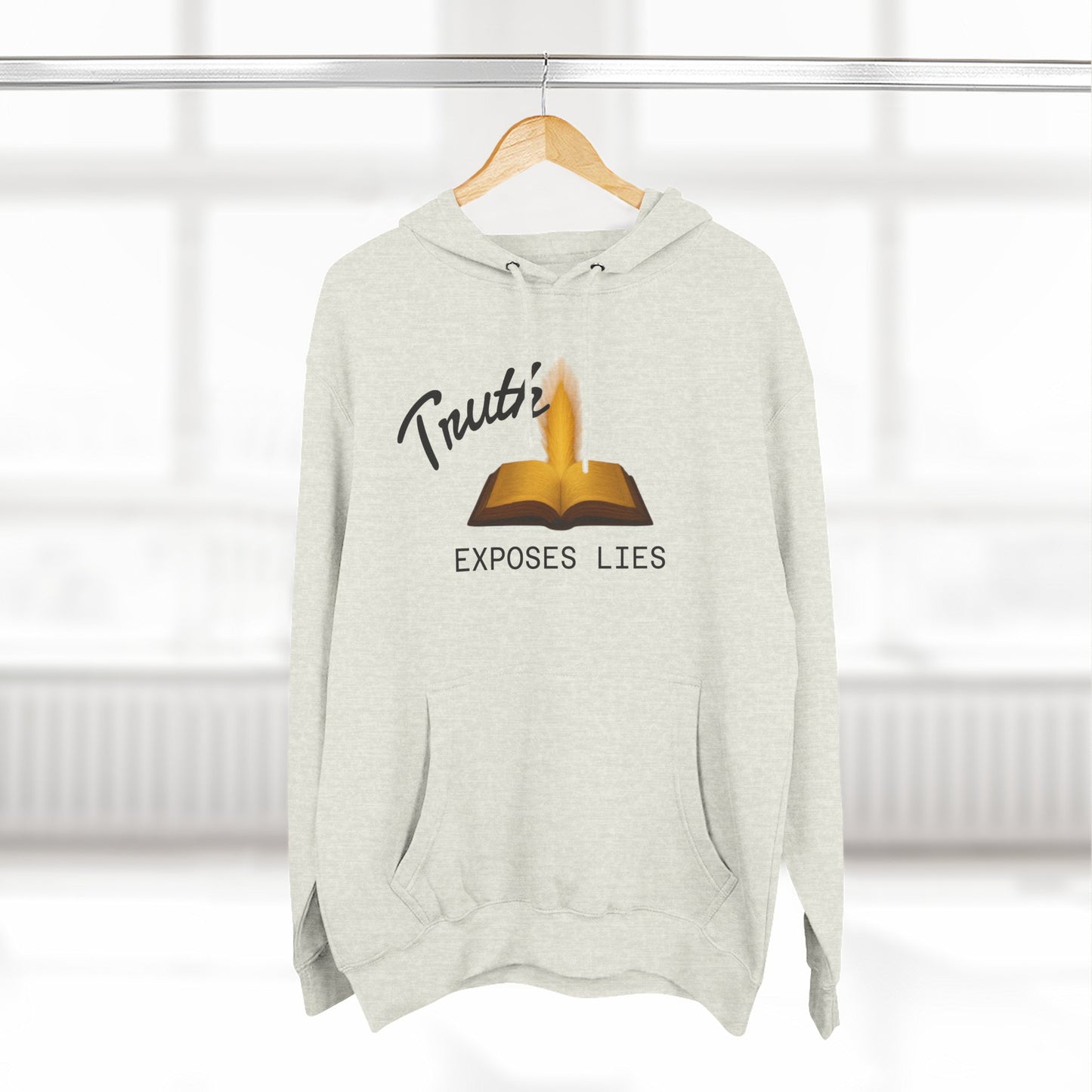 'Truth Exposes Lies' Fleece Hoodie Sweatshirt, Gift for Book Lovers, Cozy Literature Apparel, Perfect for Stay-at-Home [...]