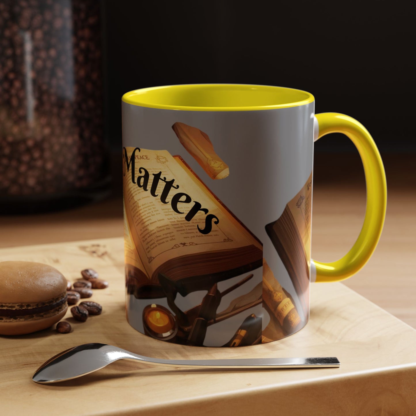 Open Book Reading Matters Color Lining  Mug (11, 15oz)