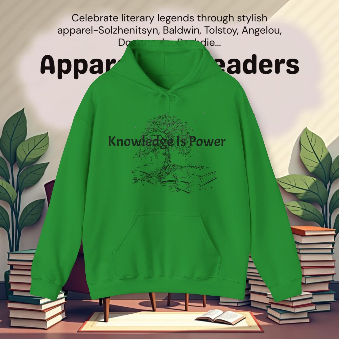 "Knowledge Is Power".Unisex Heavy Blend™ Hooded Sweatshirt