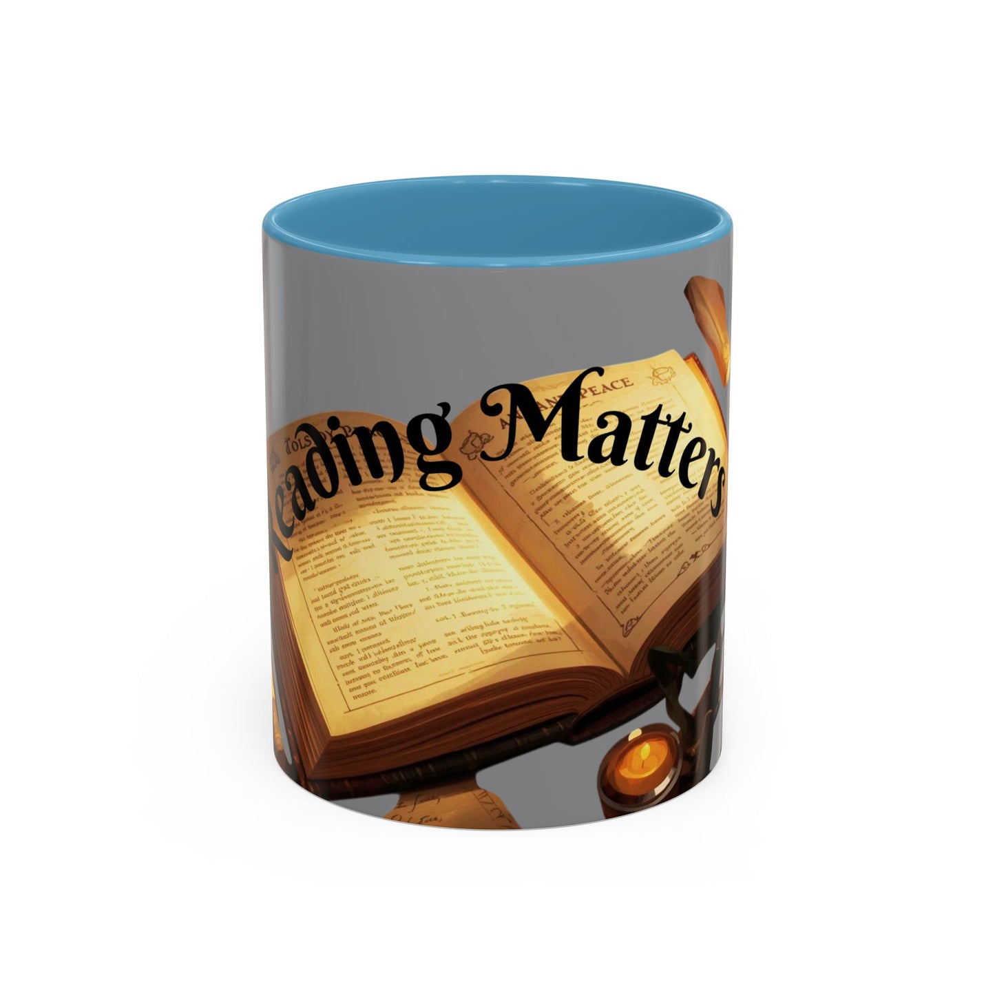 Open Book Reading Matters Color Lining  Mug (11, 15oz)